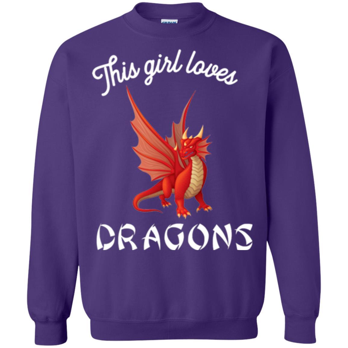 Dragon Lover T-shirt This Girl Loves Dragonst-shirt Purple