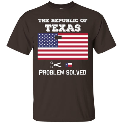 Republic Of Texas Problem Solved T-shirt Dark Chocolate