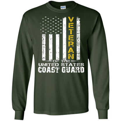 Veteran Of The United States Us Coast Guard Shirt Forest Green