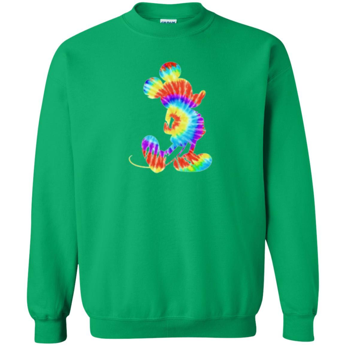 Cartoon T-shirt Tie-dye Mickey Mouse T-shirt Irish Green