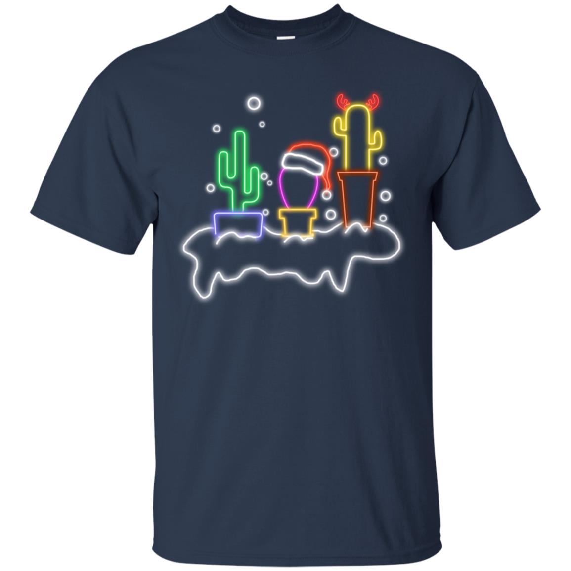 Cactus Merry X-mas Gift Shirt Navy