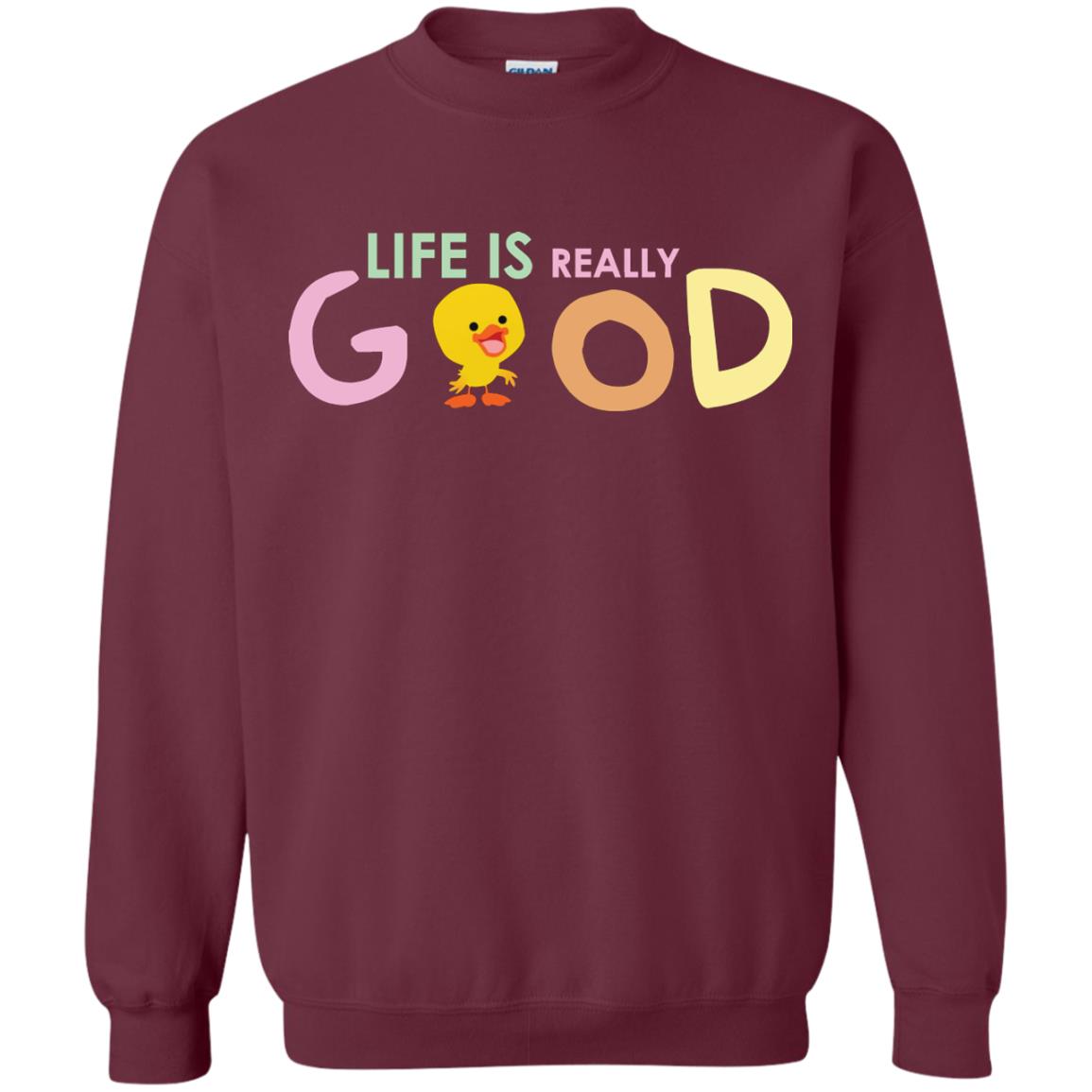 Life Is Really Good With My Cute Duck T-shirt Maroon