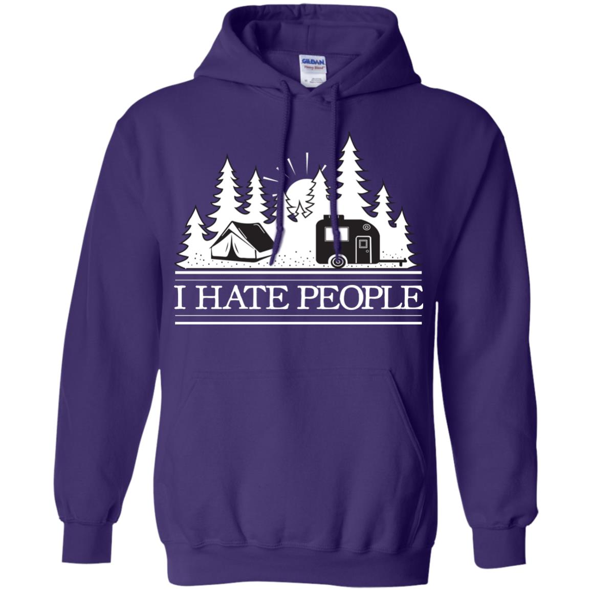 I Hate People Camping Lover Shirt Purple