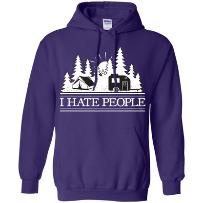 I Hate People Camping Lover Shirt Purple