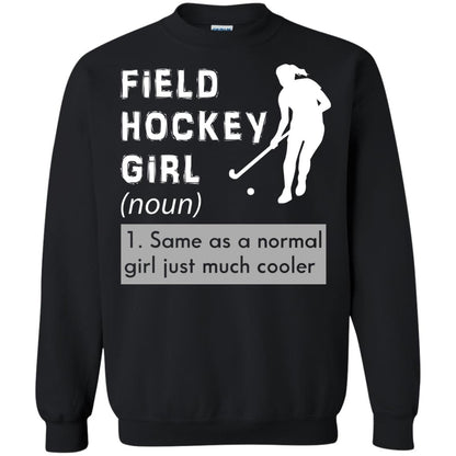 Field Hockey Girl Hockey Lover T-shirt Black