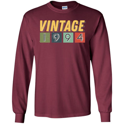Vintage 1994 24th Birthday Gift Shirt For Mens Or Womens Maroon