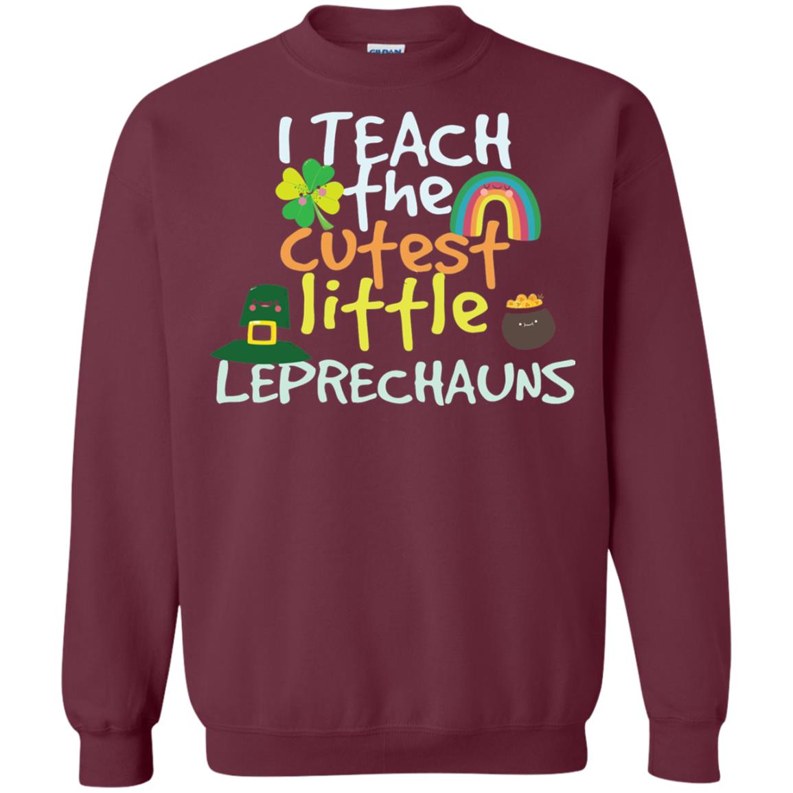 Cutest Little Leprechauns St. Patricks Day Teacher T-shirt Maroon