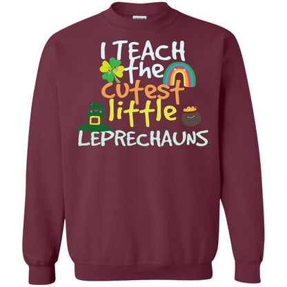 Cutest Little Leprechauns St. Patricks Day Teacher T-shirt Maroon