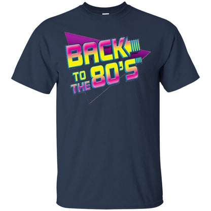 Back To The 80s Graphic Retro Novelty T-shirt Navy