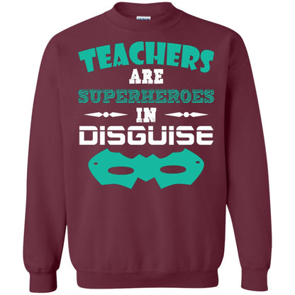 Teachers Are Superheroes In Disguise Movie Lover T-shirt Maroon