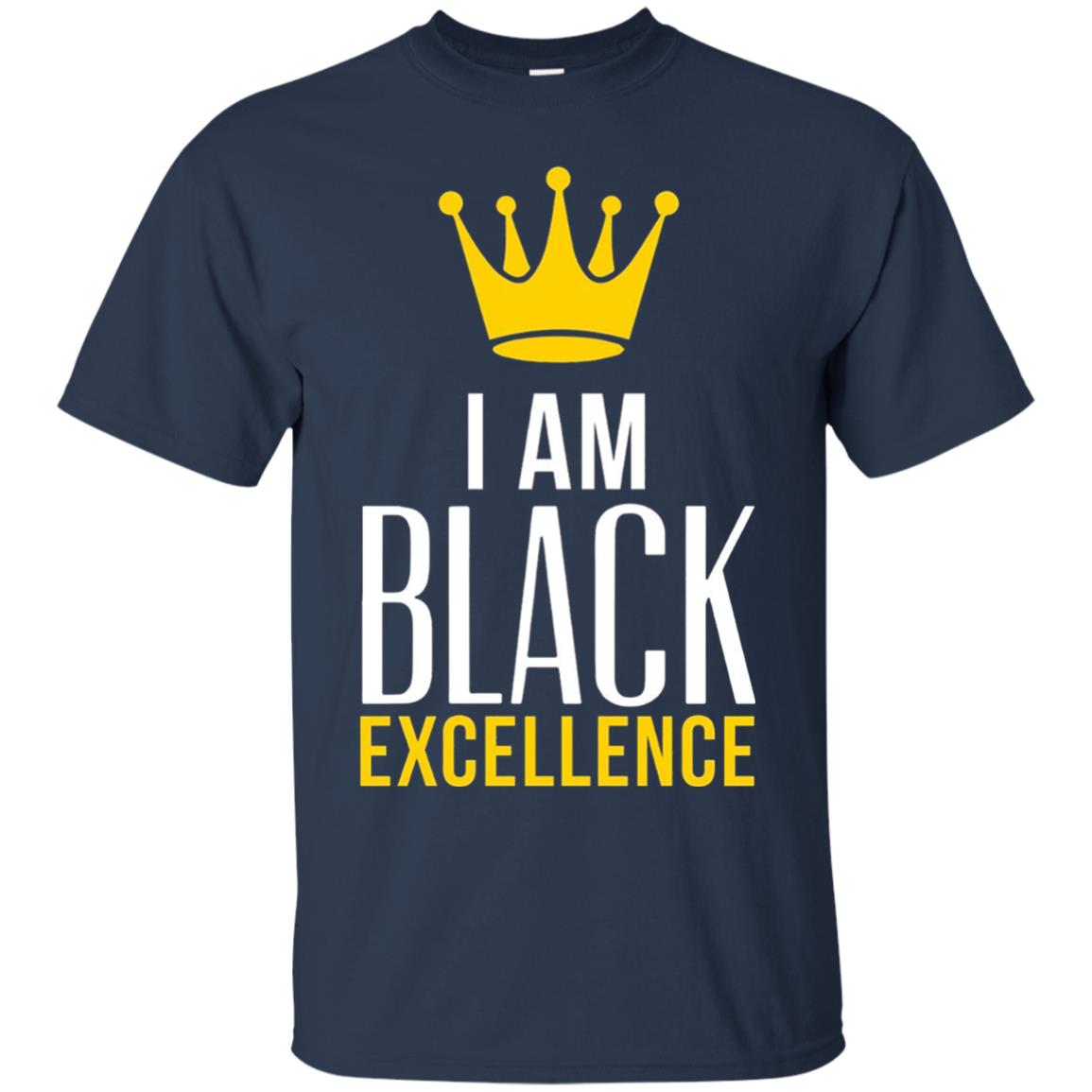 Black Excellence T-shirt Melanin Poppin_ Queen King Navy
