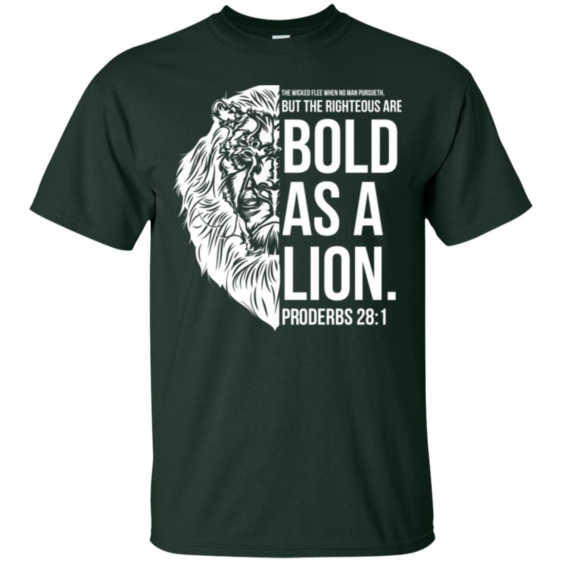 Christian T-shirt Bold As A Lion T-shirt Forest