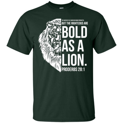 Christian T-shirt Bold As A Lion T-shirt Forest