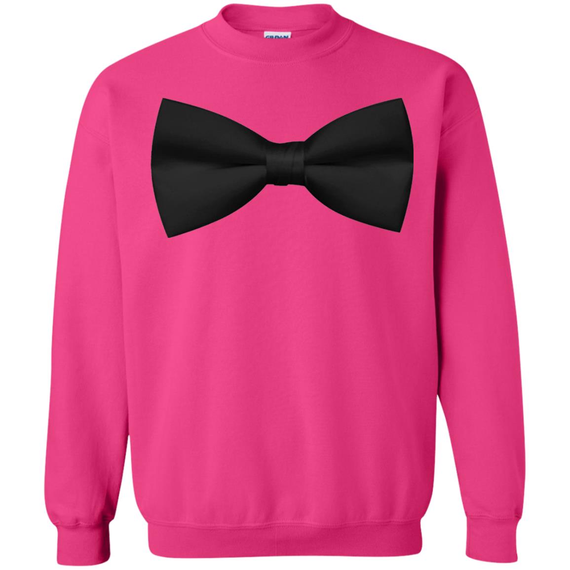 Big Black Bow Tie Tee Shirt Heliconia