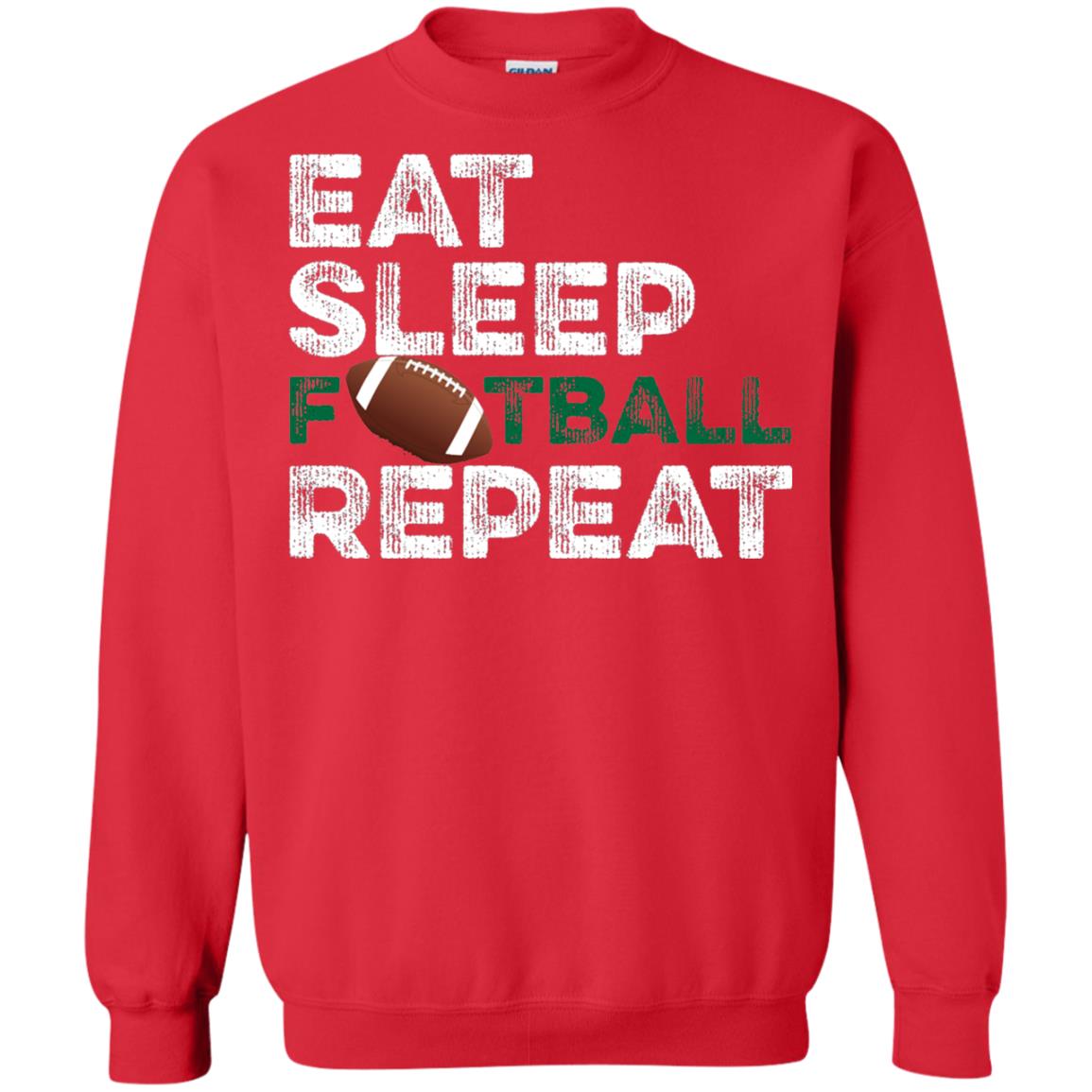 Eat Sleep Football Repeat Football Lover Shirt Red