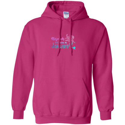 Mermaids Are Born In January Birthday T-shirt Heliconia