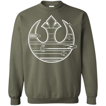 Film T-shirt Last Jedi Rebel Resistance Ship Logo Military Green