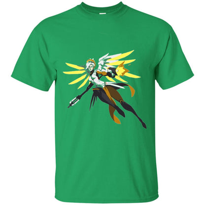 Overwatch Mercy Battle Ready Spray T-shirt Irish Green