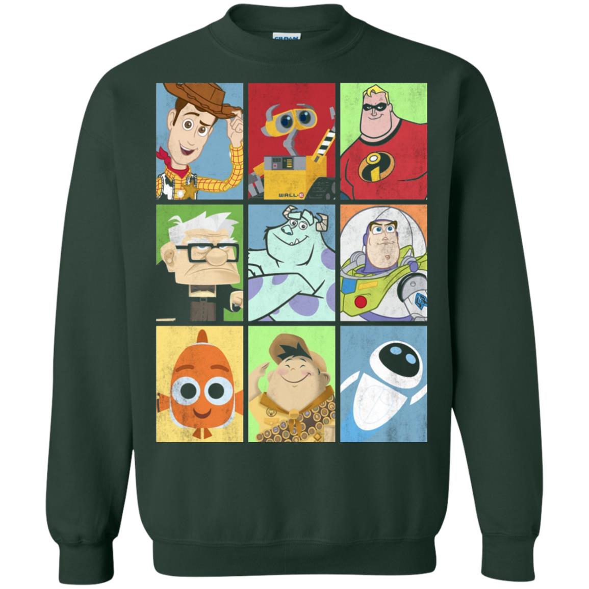 Epic Boxed Up Line Up Character Graphic T-shirt Forest Green