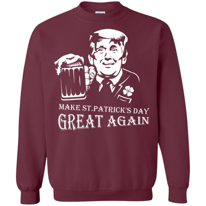 Anti Trump T-shirt Make St.patrick's Day Great Again With American President Maroon