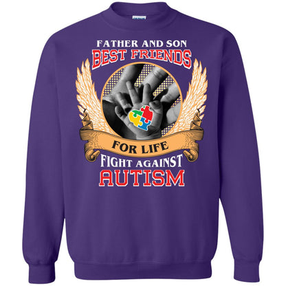 Autism Awareness T-shirt Father And Son Best Friends Purple