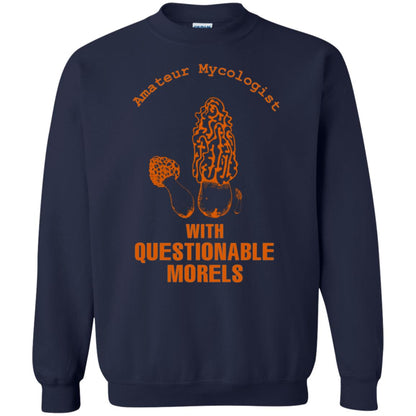 Amateur Mycologist With Questtionable Morels Shirt Navy