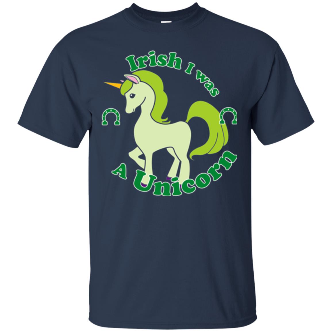 St. Patrick_s Day Unicorn T-shirt Cute Unicorn Navy