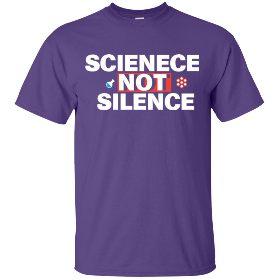 Scientist T-shirt Scienece Not Silence Purple
