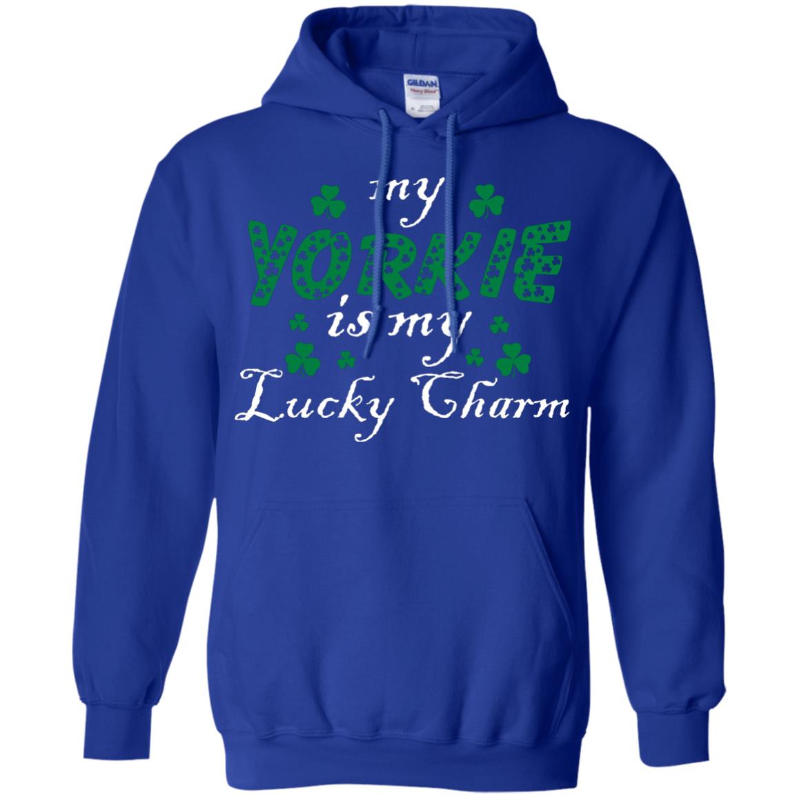 My Yorkie Is My Lucky Charm Saint Patrick's Day Shirt For Yorkie Lover Royal