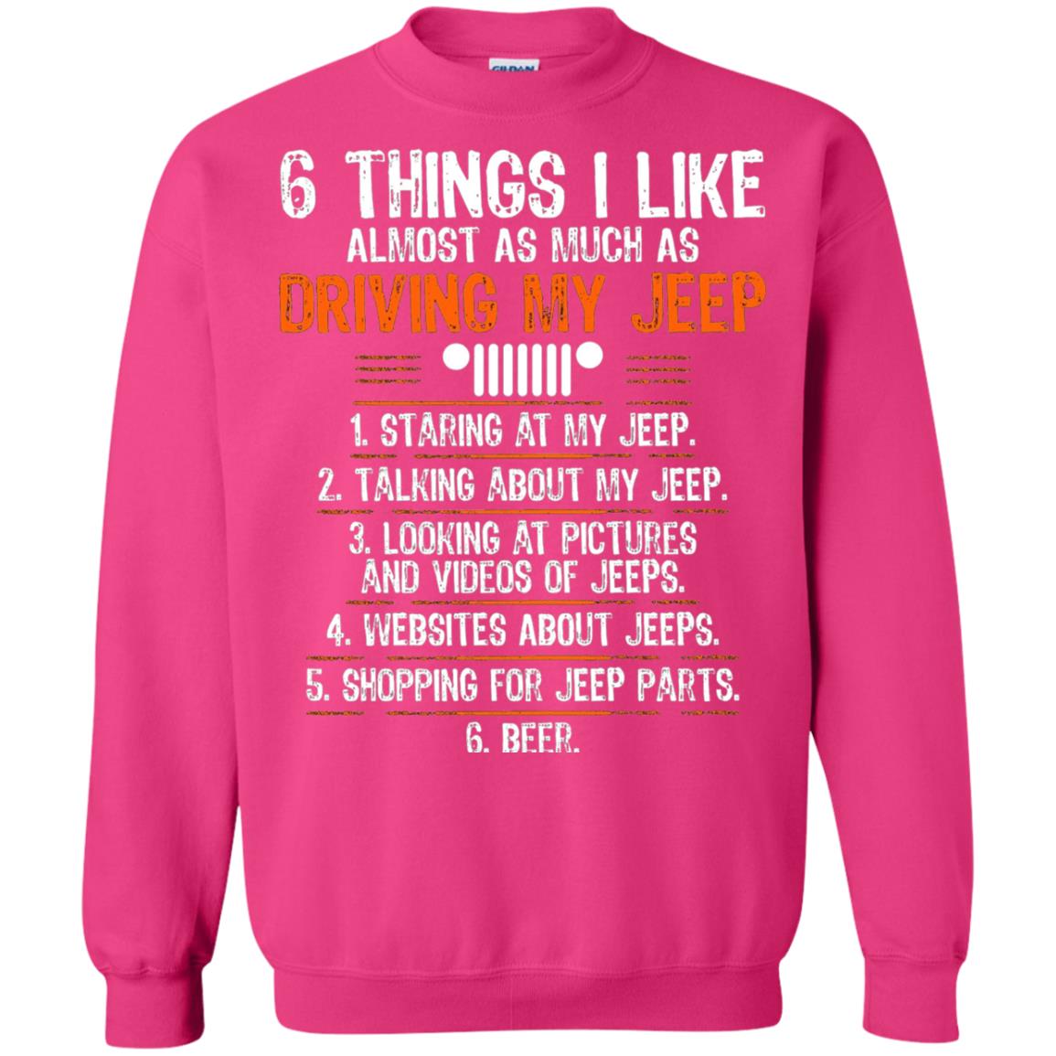 Funny Off Road Driving T-shirt 6 Things I Like Almost As Much As Heliconia