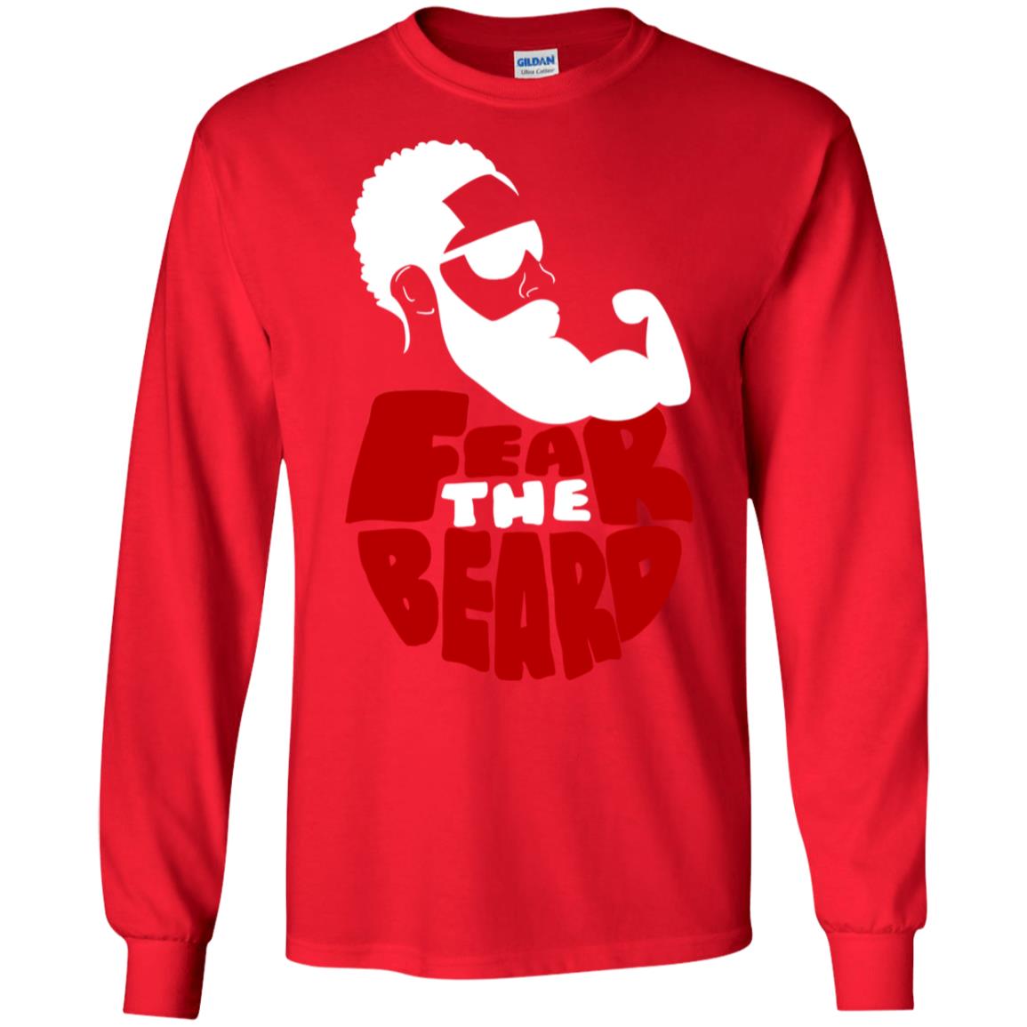 Fear The Beard No Shave November Gift Shirt For Mens Red