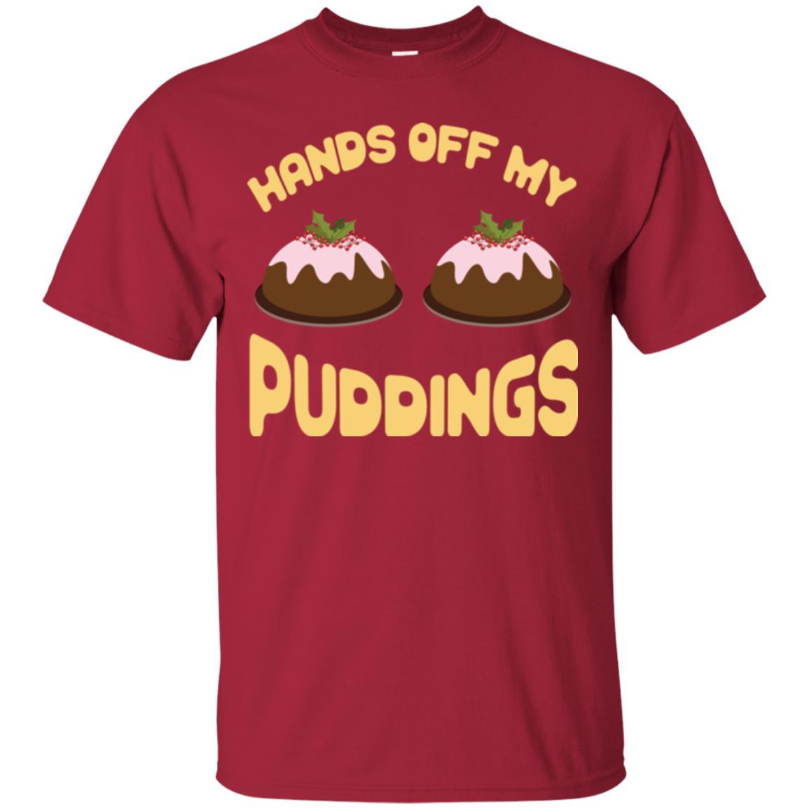 Christmas T-shirt Hands Off My Puddings Cardinal