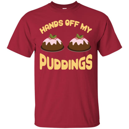 Christmas T-shirt Hands Off My Puddings Cardinal