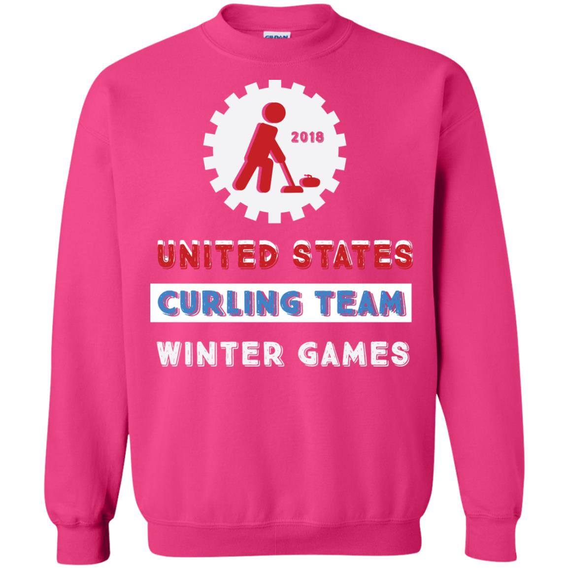 United States Curling Team Winter Games Curling Lover T-shirt Heliconia