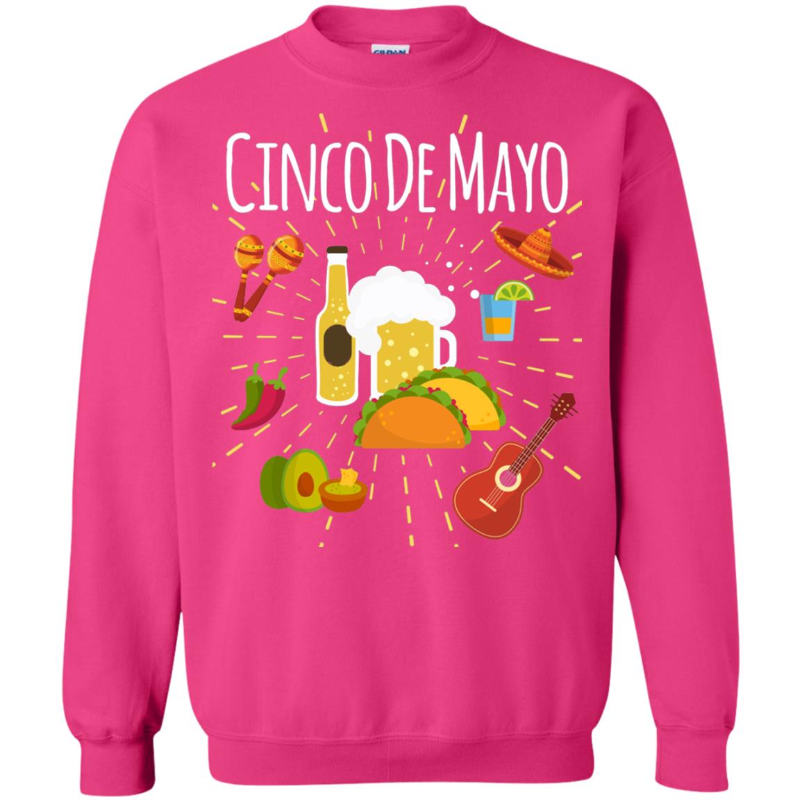 Cinco De Mayo Beer Tacos Guitar Mexico Shirt Heliconia