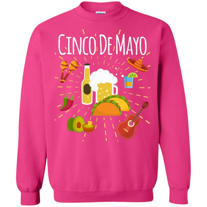 Cinco De Mayo Beer Tacos Guitar Mexico Shirt Heliconia