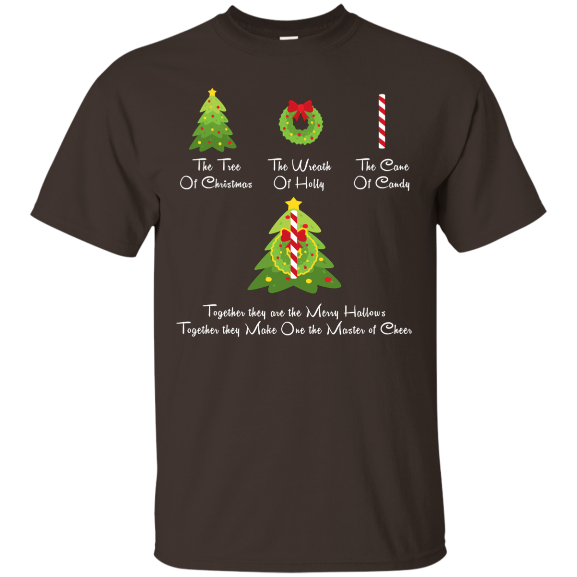 The Tree Of Christmas T-Shirt Dark Chocolate