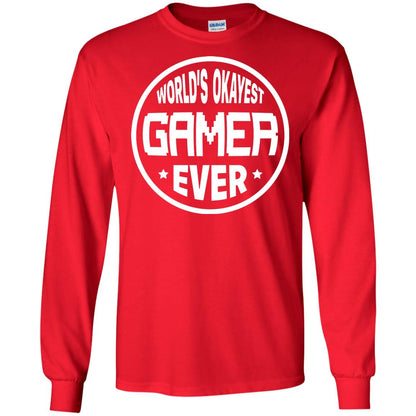 World’s Okayest Gamer Ever Best T-shirt For Gaming Lover Red