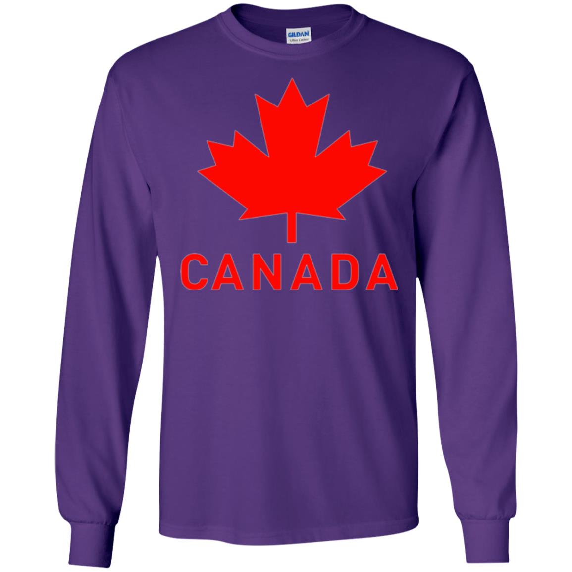 Canada Flag T-shirt Vintage Canada Flag Eh Team Purple