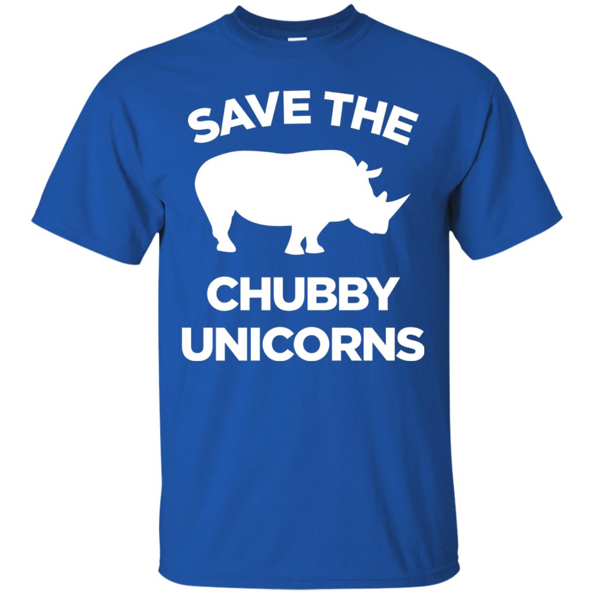 Save The Chubby Unicorns Funny Unicorn Lover T-shirt Royal