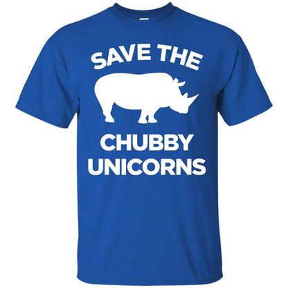Save The Chubby Unicorns Funny Unicorn Lover T-shirt Royal
