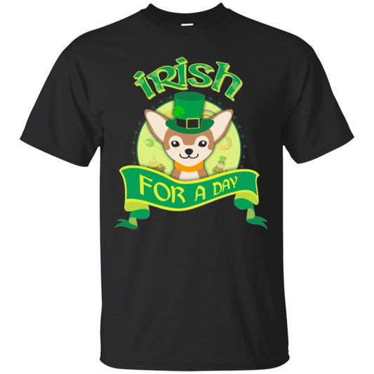 Saint Patrick_s Day T-shirt Amazing I_m Irish Chihuahua Black