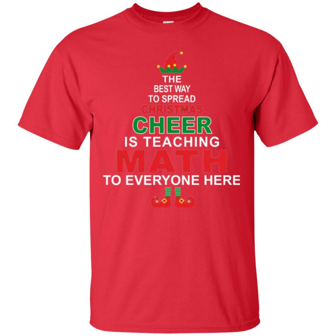 Elf Christmas T-shirt Math Teacher Christmas T-shirt Red