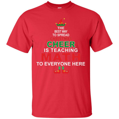 Elf Christmas T-shirt Math Teacher Christmas T-shirt Red