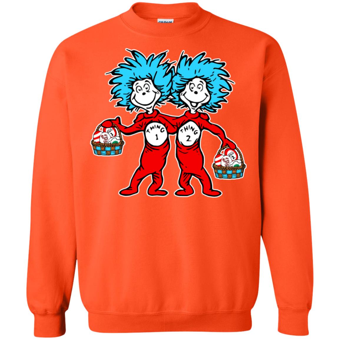 Dr. Seuss Thing 1 Thing 2 Easter Egg T-shirt Orange