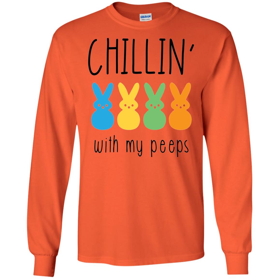 Chillin With My Peeps Happy Easter T-shirt Orange