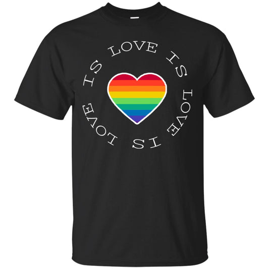 Love Is Love Rainbow Heart Lgbt Support Gift Shirt Black