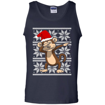 Christmas T-shirt Dabbing Monkey Navy