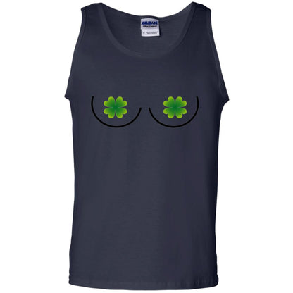 Irish Shamrock Boobs St. Patrick_s Day T-shirt Navy