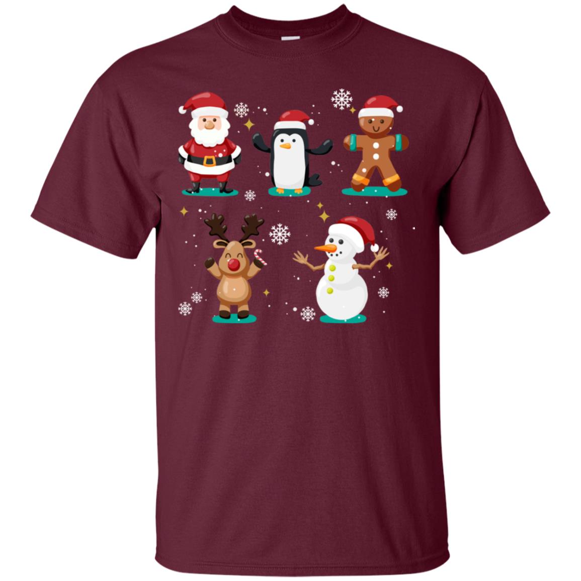 Christmas Character Ideas Gift Shirt Maroon